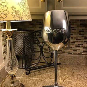 Stainless Steel Cheers Glass wall artwork